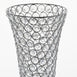 23" Tall Silver Beaded Crystals Trumpet Vase Wedding Centerpiece