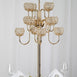 40" Gold Crystal Beaded 13 Arm Candelabra Chandelier Votive Candle Holder Wedding Centerpiece
