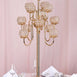 40" Gold Crystal Beaded 13 Arm Candelabra Chandelier Votive Candle Holder Wedding Centerpiece