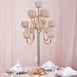 40" Gold Crystal Beaded 13 Arm Candelabra Chandelier Votive Candle Holder Wedding Centerpiece