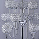 40" Silver Crystal Beaded 13 Arm Candelabra Chandelier Votive Candle Holder Wedding Centerpiece