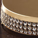 Grand Wedding Beaded Crystal Metal Cake Stand - Gold - 15.5" Diameter