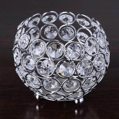 Adorable Votive Tealight Wedding Crystal Candle Holder - 4" Dia x 3.5" Tall