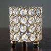 Exquisite Wedding Votive Tealight Crystal Candle Holder - Gold - 3.25" Dia x 3.5" Tall
