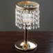 Elegant Metal Votive Tealight Crystal Candle Holder Wedding Centerpiece - Gold - 7.5"