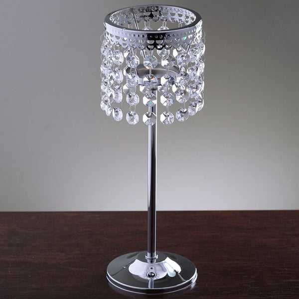 Stunning  Metal Votive Tealight Crystal Candle Holder Wedding Centerpiece - 11.5"