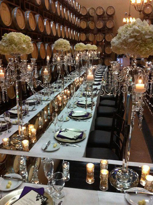 Stunning Candelabra  Candlestick Crystal Candle Holder Wedding Centerpiece - 35" Tall