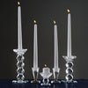 3" Gemcut Egyption Handcrafted Glass Crystal Votive Candlestick Holder With Silver Metal Stem Table Top Wedding Centerpiece - 1 PCS