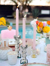 3" Gemcut Egyption Handcrafted Glass Crystal Votive Candlestick Holder With Silver Metal Stem Table Top Wedding Centerpiece - 1 PCS