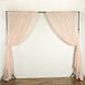 Set Of 2 Blush Fire Retardant Sheer Organza Premium Curtain Panel Backdrops Window Treatment With Rod Pockets - 5FTx10FT