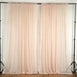 Set Of 2 Blush Fire Retardant Sheer Organza Premium Curtain Panel Backdrops Window Treatment With Rod Pockets - 5FTx10FT