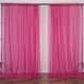 10FT Fire Retardant Fushia Sheer Curtain Panel Backdrops Window Treatment With Rod Pockets - Premium Collection