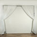Set Of 2 Ivory Fire Retardant Sheer Organza Premium Curtain Panel Backdrops Window Treatment With Rod Pockets - 5FTx10FT