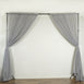 10FT Fire Retardant Silver Sheer Curtain Panel Backdrops Window Treatment With Rod Pockets - Premium Collection