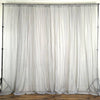 10FT Fire Retardant Silver Sheer Curtain Panel Backdrops Window Treatment With Rod Pockets - Premium Collection