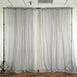 10FT Fire Retardant Silver Sheer Curtain Panel Backdrops Window Treatment With Rod Pockets - Premium Collection