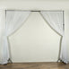 Set Of 2 White Fire Retardant Sheer Organza Premium Curtain Panel Backdrops Window Treatment With Rod Pockets - 5FTx10FT