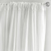 Set Of 2 White Fire Retardant Sheer Organza Premium Curtain Panel Backdrops Window Treatment With Rod Pockets - 5FTx10FT