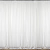 Set Of 2 Ivory Fire Retardant Sheer Floral Lace Premium Curtain Panel Backdrops Window Treatment With Rod Pockets - 5FTx10FT