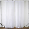 Set Of 2 White Fire Retardant Sheer Floral Lace Premium Curtain Panel Backdrops Window Treatment With Rod Pockets - 5FTx10FT