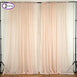 Set Of 2 Blush Fire Retardant Sheer Organza Premium Curtain Panel Backdrops Window Treatment With Rod Pockets - 5FTx10FT