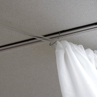 40FT Premium White Fire Retardant Sheer Voil Curtain Ceiling Panel Backdrop