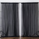 10FT Fire Retardant Black Sheer Curtain Panel Backdrops Window Treatment With Rod Pockets - Premium Collection