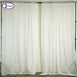 Set Of 2 Ivory Fire Retardant Sheer Organza Premium Curtain Panel Backdrops Window Treatment With Rod Pockets - 5FTx10FT