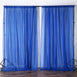 10FT Fire Retardant Royal Blue Sheer Curtain Panel Backdrops Window Treatment With Rod Pockets - Premium Collection