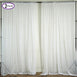 Set Of 2 White Fire Retardant Sheer Organza Premium Curtain Panel Backdrops Window Treatment With Rod Pockets - 5FTx10FT