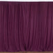 Set Of 2 Eggplant Fire Retardant Polyester Curtain Panel Backdrops Window Treatment With Rod Pockets - 5FTx10FT