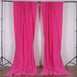 Set Of 2 Fushia Fire Retardant Polyester Curtain Panel Backdrops Window Treatment With Rod Pockets - 5FTx10FT