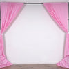 Set Of 2 Pink Fire Retardant Polyester Curtain Panel Backdrops Window Treatment With Rod Pockets - 5FTx10FT