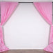 Set Of 2 Pink Fire Retardant Polyester Curtain Panel Backdrops Window Treatment With Rod Pockets - 5FTx10FT