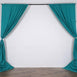 Set Of 2 Turquoise Fire Retardant Polyester Curtain Panel Backdrops Window Treatment With Rod Pockets - 5FTx10FT