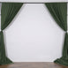 Set Of 2 Willow Green Fire Retardant Polyester Curtain Panel Backdrops Window Treatment With Rod Pockets - 5FTx10FT
