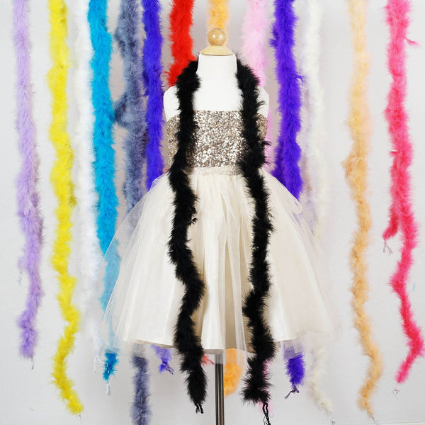 Deluxe Marabou Ostrich Feather Boas-Ivory-2 Yards