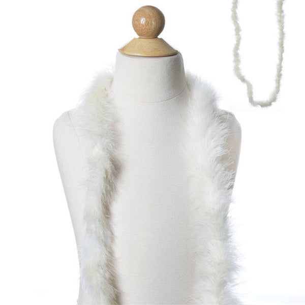 Deluxe Marabou Ostrich Feather Boas-Ivory-2 Yards