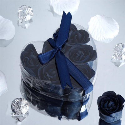 Heart Rose Soap Petals-Navy Blue