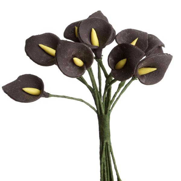 72 Eco Friendly Handmade Chocolate Calla Lily Flowers For DIY Home Decor Craft Supplies