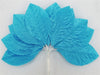 144 Turquoise Satin Corsage and Boutonniere Wired Craft Leafs DIY Wedding Projects