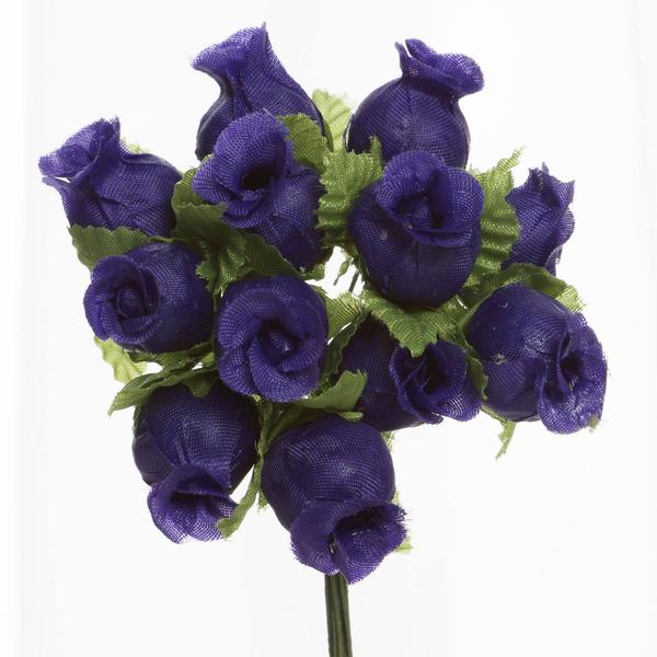 144 Artificial 3/4” Purple Poly Rose Buds DIY Wedding Bouquet Flowers Craft Decoration