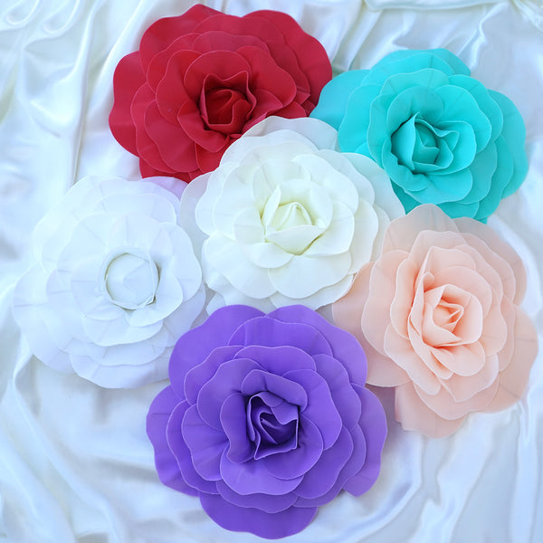 12" Large Foam Rose Backdrop Wall Decor - Blush - 4 pcs