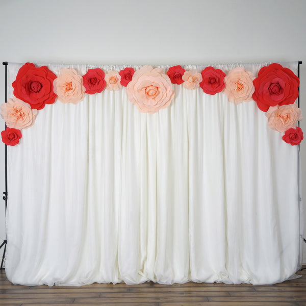 12" Large Foam Rose Backdrop Wall Decor - Red - 4 pcs