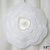 12" Large Foam Rose Backdrop Wall Decor - White - 4 pcs