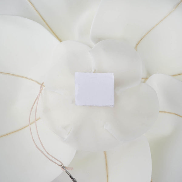 12" Large Foam Rose Backdrop Wall Decor - White - 4 pcs