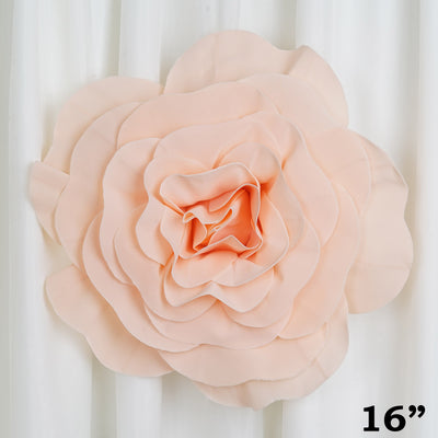 16" Large Foam Rose Backdrop Wall Decor - Blush - 4 pcs