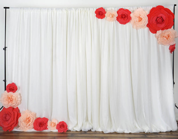 24" Large Foam Rose Backdrop Wall Decor - Cream - 2 pcs