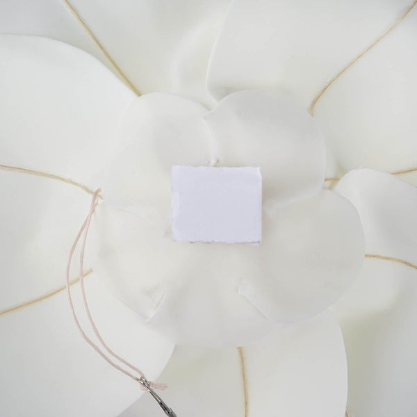 24" Large Foam Rose Backdrop Wall Decor - White - 2 pcs