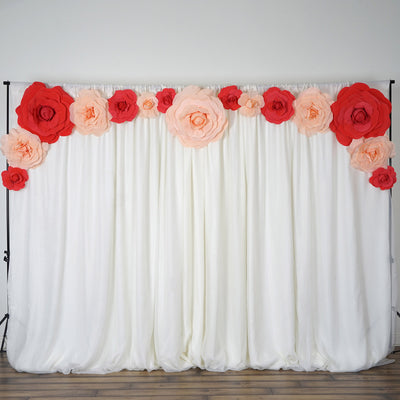 8" Large Foam Rose Backdrop Wall Decor - Cream - 6 pcs